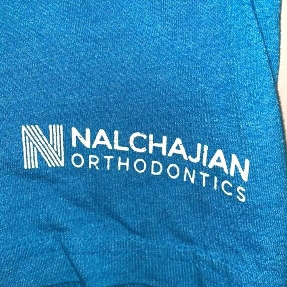 Nalchajian Orthodontics Blue Graphic T-Shirt Genuine Authentic Smile Design Next - Picture 5 of 10